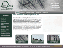 Tablet Screenshot of oatesmetaldeck.com